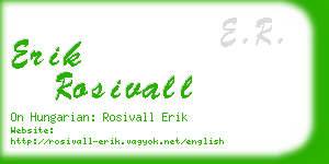 erik rosivall business card